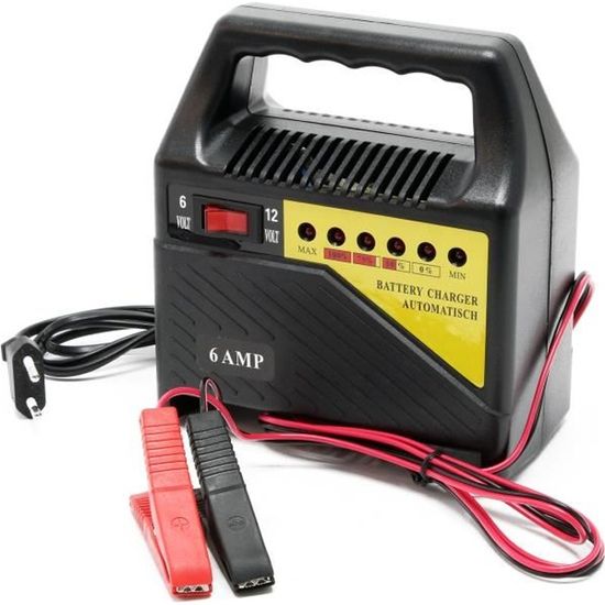 Chargeur de batterie automobile 6V 12V Appareil de charge Portable Batterie Véhicule Affichage LED - 51977