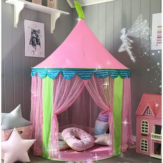Tente De Jeu Enfant Avec Sac De Transport Chateau De Princesse Tente Tipi Pop Up Portable Interieur Et Exterieur Idee Cadeau 41 Cdiscount Maison