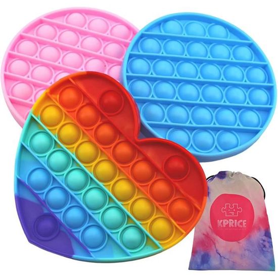 PopIt Carré Couleurs Pastels - Jouet Anti-stress En Silicone, Imperméable - Pour Enfants Et Adultes, 12x12 Cm - 8