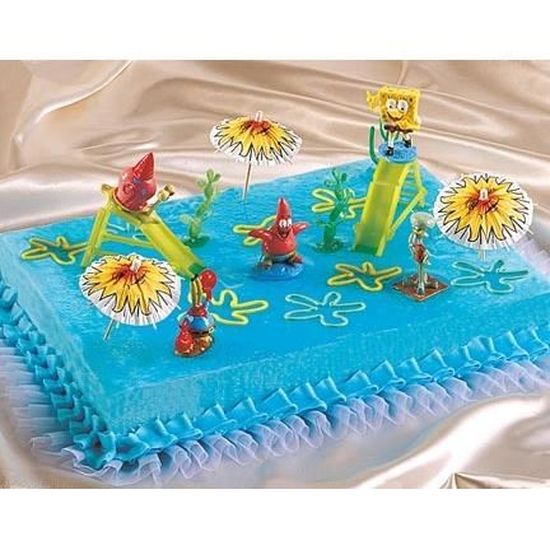 Kit Decor Gateau Bob L Eponge Cdiscount Maison Kit Decor Gateau Bob L Eponge Cdiscount Maison