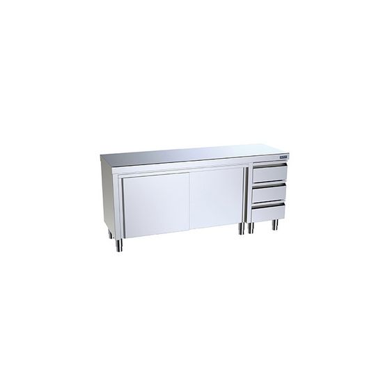 Table de 2400x600 avec portes, module et bac à gauche- DISTFORM - FCIPB624 main image 0