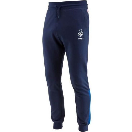 Pantalon Molleton Fit FFF – Collection Officielle Équipe De France De Football, Coton, Tailles S à XXL, Adulte Homme