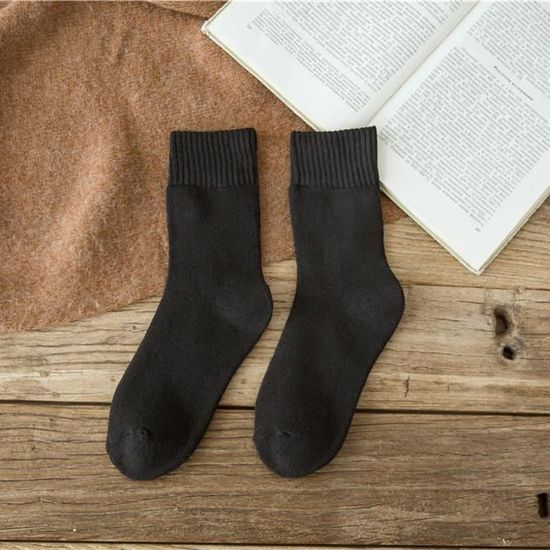 Chaussettes Chaudes Femme Thermiques Laine Coton - Épaisses Douces 6 Paires - Cadeau Noël