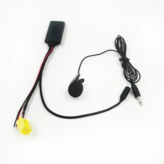 Adaptateur Bluetooth AUX Pour Auto - Compatible Alpine/Pioneer, Avec Micro, Connexion 2RCA - 5
