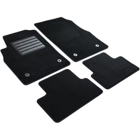 Tapis de Sol de Voiture pour Opel Astra H 2004-2014 Velours Imperméable 4Pcs