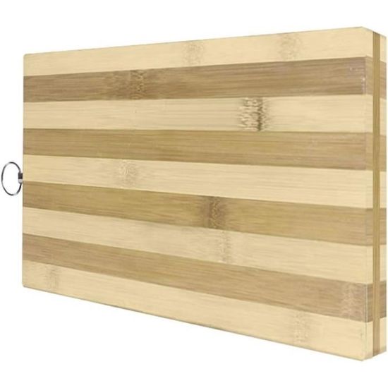 Lot De 5 Planches à Découper Bambou 28x18 Cm - Avec Rainure à Jus SHUESS
