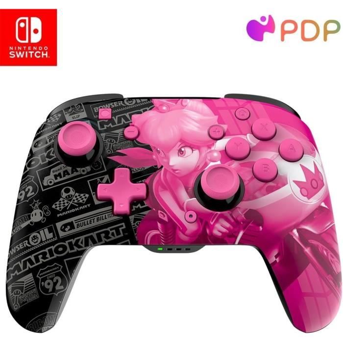 Manette filaire PDP Super Mario Rematch Nintendo Switch Câble 3 Glow Grand Prix