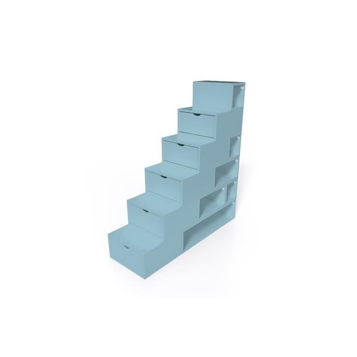 Escalier Cube de rangement hauteur 150cm - Couleur - Bleu Pastel