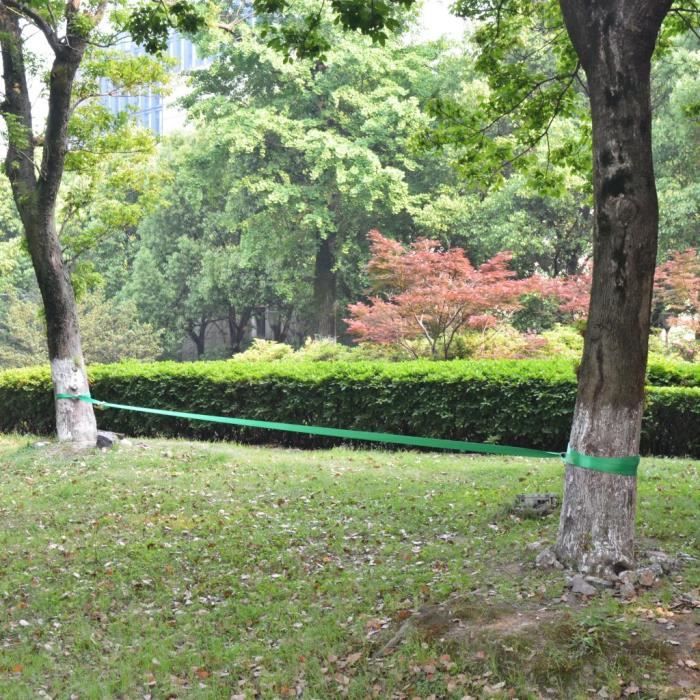 Corde Lâche Pour Slackline 15 M X 50 Mm 150 Kg Vert - -YIN