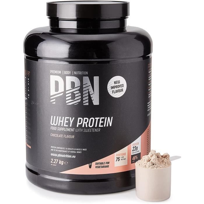 PBN - Premium Body Nutrition Whey Protéine en Pou e, 2.27kg Chocolat, Nouvelle saveur améliorée100