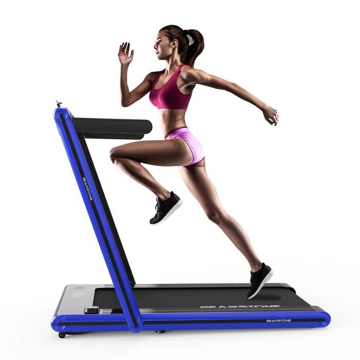 GEARSTONE Tapis de Course, Fitness sur Tapis Roulant, Machine de Marche et Jogging avec Moniteur LCD Bluetooth