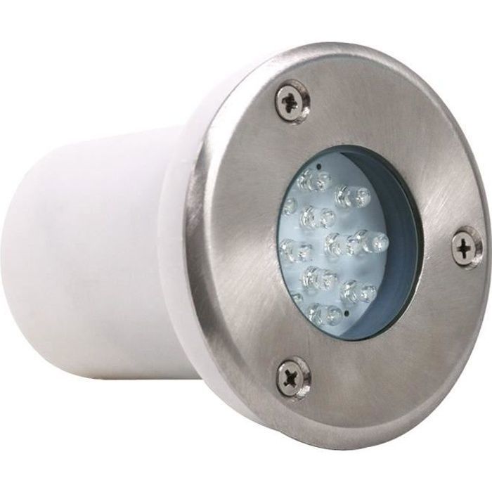 Spot LED rond étanche 1.2W IP67 à encastrer au sol