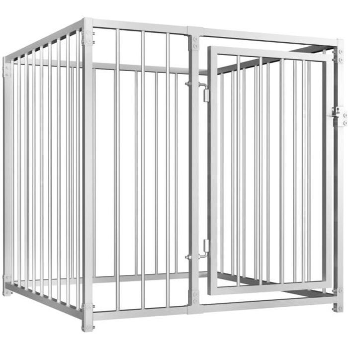 vidaXL Chenil d'extérieur pour chiens 100 x 100 x 100 cm