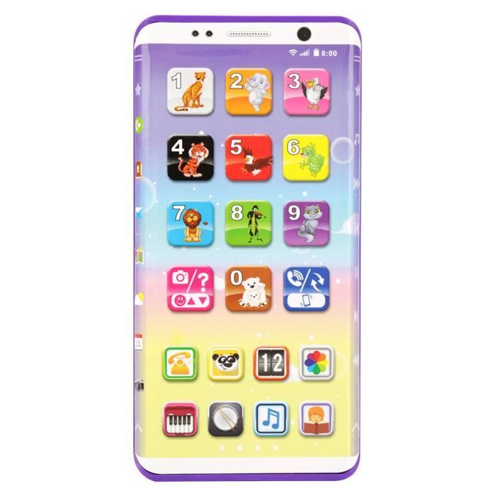 Jouet de téléphone intelligent d'enfant, jouet intelligent multifonctionnel de téléphone de bébé avec l'écran tactile de port HB016