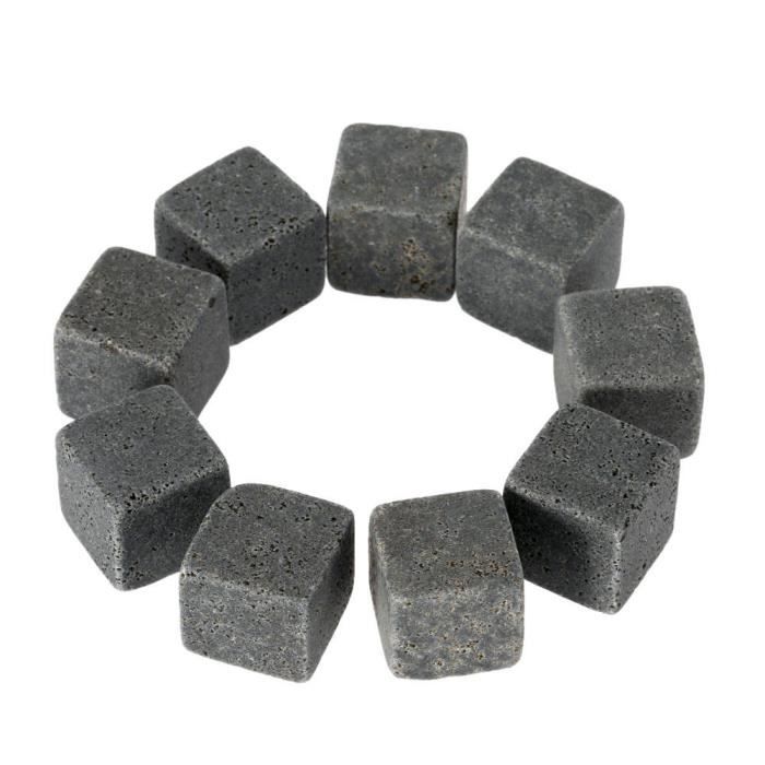 Rafraichisseur vin,9 pièces pierres de Whisky naturel granit glaçon Whisky pierre Vodka vin boisson refroidisseur - Type Gray