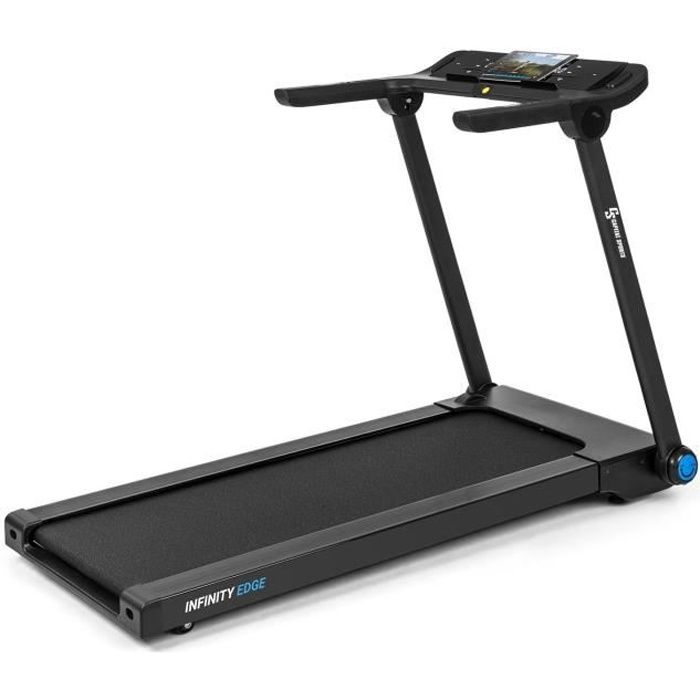 CAPITAL SPORTS Tapis de course Infinity Edge, 12 programmes , moteur 1.5 CV , interface Bluetooth , vitesse 16 km-h - Noir