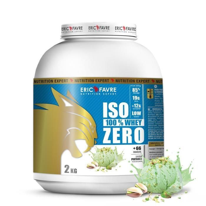 Iso Zero 100% Whey Protéine - Eric Favre Pistache