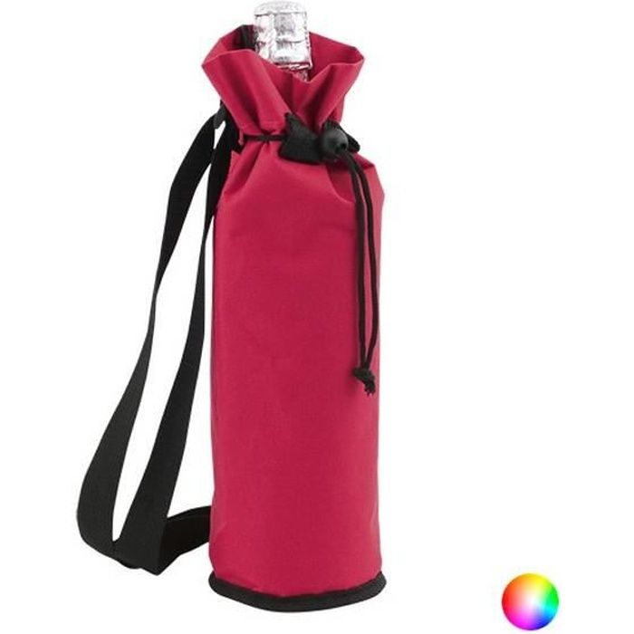 Sac glacière bouteille avec fermeture réglable 1,5 L - sac pour gourde isotherme Couleur - Noir