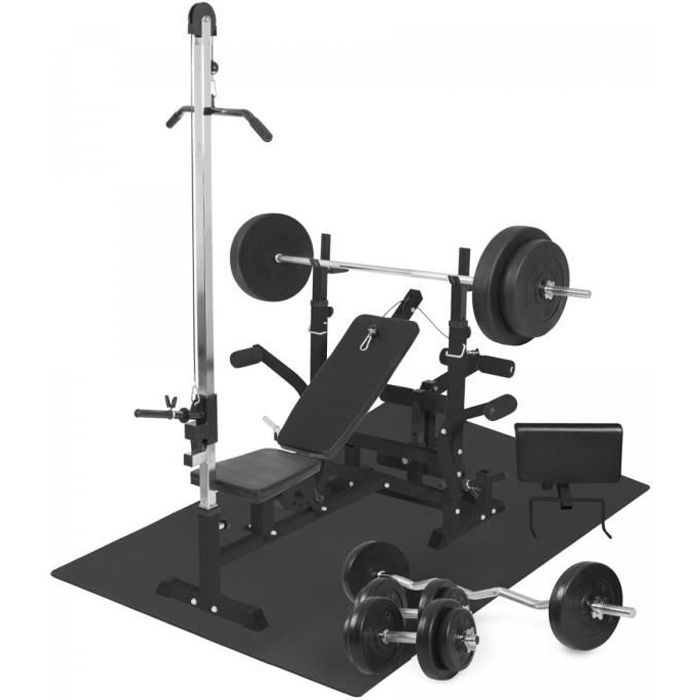 Banc de musculation - Ensemble Universel Power Station 46 éléments | Noir