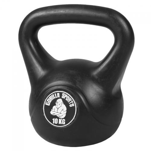 Kettlebell plastique noire de 10 KG - haltère russe