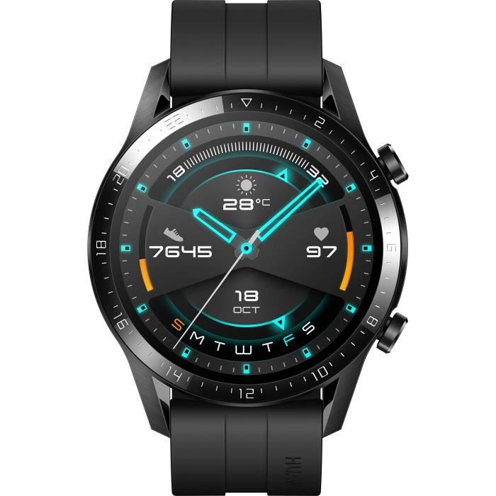 HUAWEI Watch GT 2 Montre Noire Mate avec chèque Cadeau