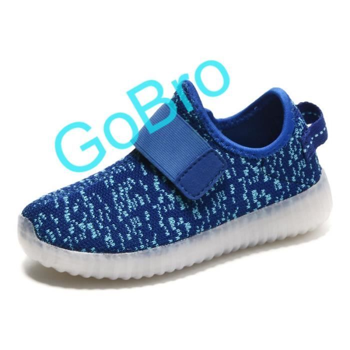 GoBro Été Enfants LED Baskets de Sport Maille Resp