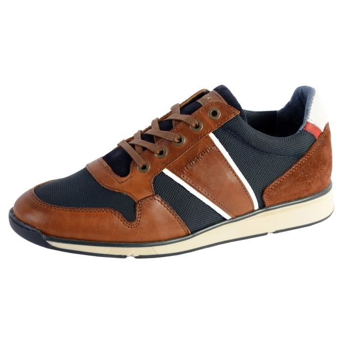Tennis Basket Basses Redskins Cadeau Cognac/Marine Homme