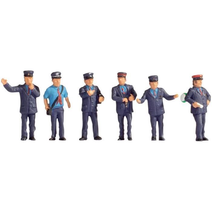 6 Figurines d'officiers de chemin de fer Autric…