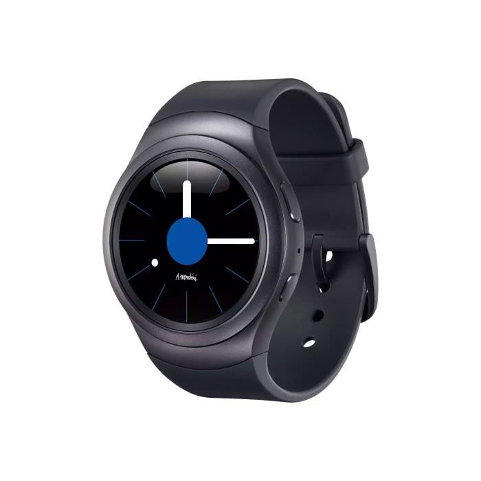 Samsung Gear S2 42 mm gris foncé montre intelligente avec bande élastomère noir 1.2\