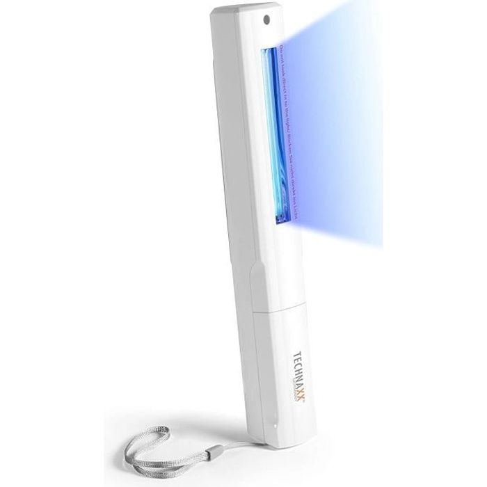 TECHNAXX TX-151 - Lampe de désinfection anti-virus - 3W - UV 253,7nm Poids / Dimensions : 0,13 kg / (L) 26,5 x (l) 4 x (h) 3,9cm