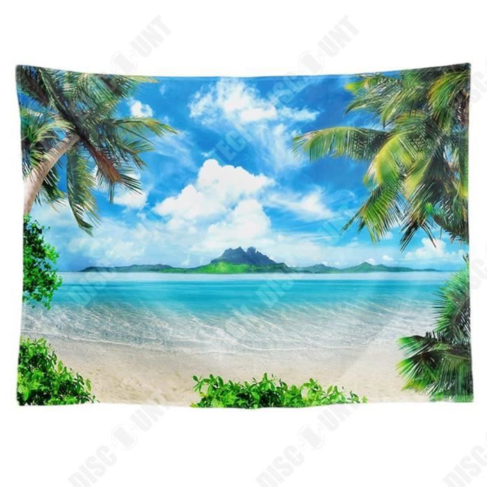 TD® NEUFU 2.4x2.4m Toile de Fond Plage de l'île Backdrop Pour Photographie Studio Photo