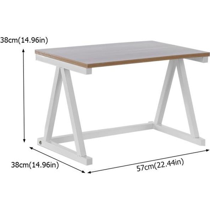 2 Couches Étagère Four à Micro-ondes Etagère De Cuisine Multifonctions Blanc 57*38*38cm HB015