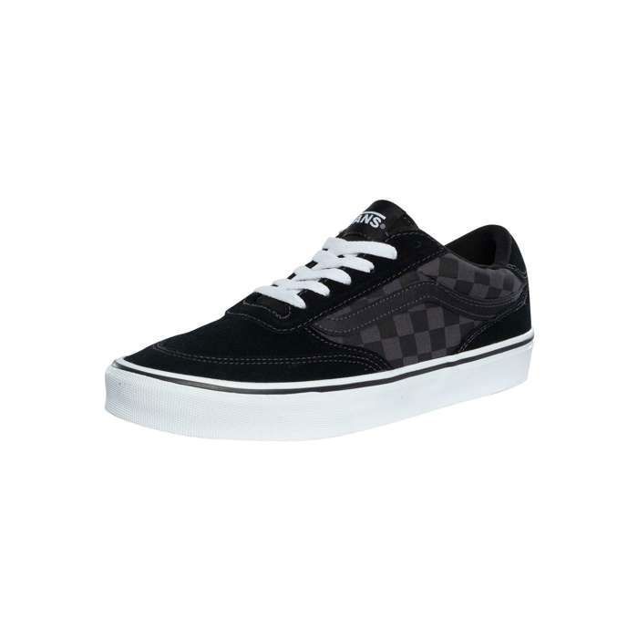 Vans Vans Brooklyn — Baskets en daim noir pour homme semelle gaufrée et col rembourré