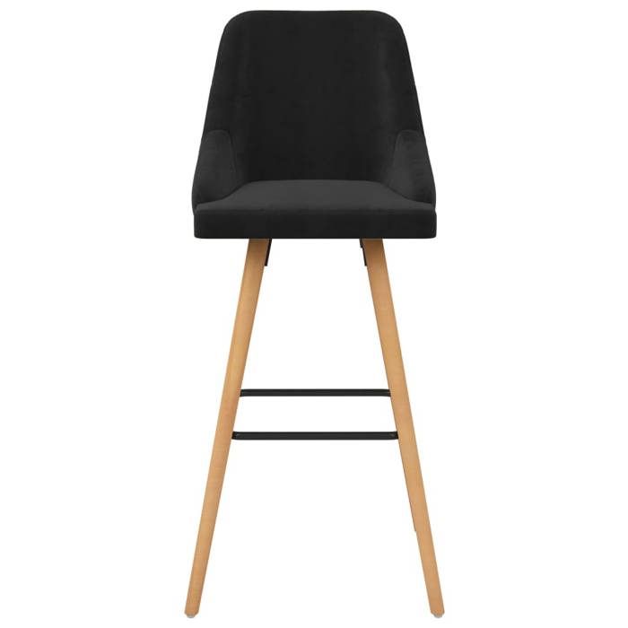 RemiseLot de 2 Tabourets de bar - 2 Personnes - noir veloursCuisine salon JILIMAISON2025 8117672