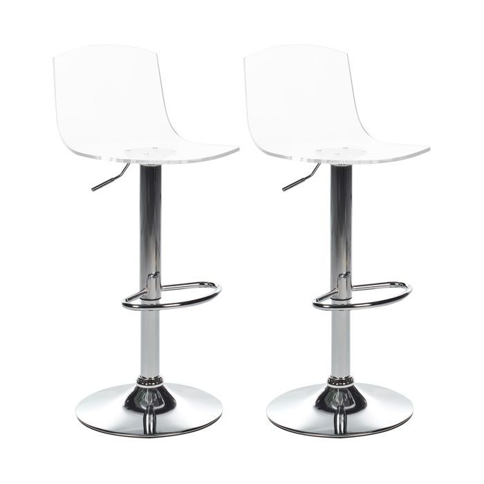 Lot de 2 chaises de bar IMOLA Transparent Lot de 2 chaises de bar IMOLA Transparent