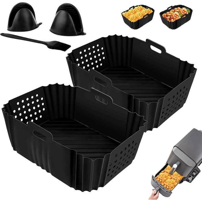 2 Moules Silicone Air Fryer Ninja Double Stack XL SL400EU – Accessoires Anti-adhésifs Pour AF400EU / AF300EU 9.5L & 7.5L