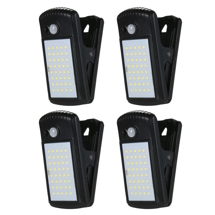 Lampes solaires dextérieur - Ulisem - 40 LED - Détecteur de mouvement - Pince - IP65
