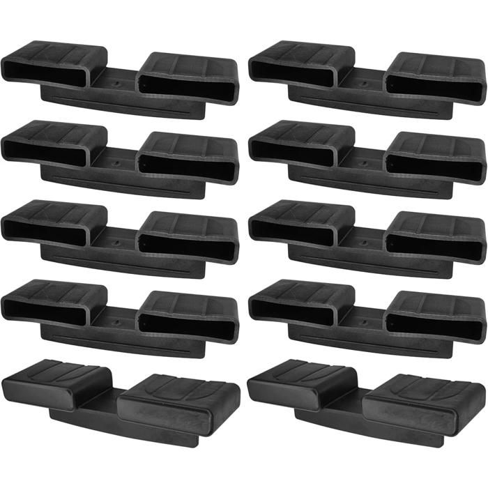 10x Support Latte Lit Double sommier 53mm x 8mm Plastique Embout à Agrafer Vis