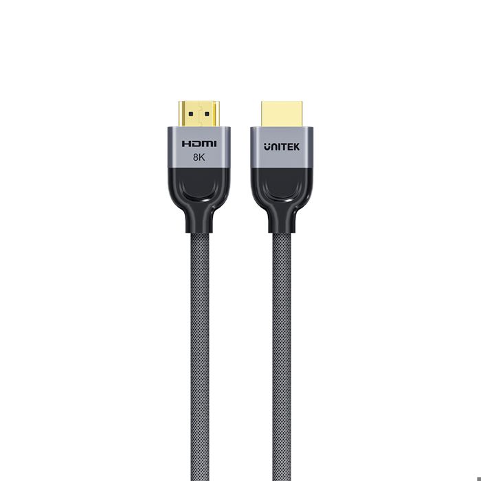 UNITEK Câble HDMI 2.1 Premium nylon tressé 10m 8K 60Hz / 4K 120Hz - Gris