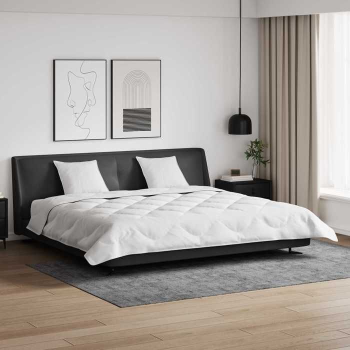 vidaXL Duvet dhiver avec oreiller 3 pcs Blanc Microfibre 3377839 vidaXL Duvet dhiver avec oreiller 3 pcs Blanc Microfibre 3377839