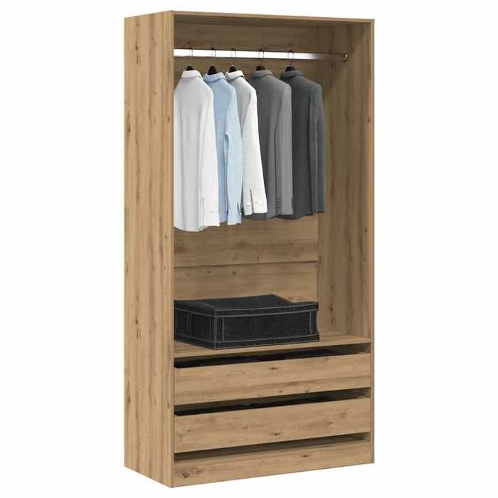 Garde-robe - vidaXL - Chêne artisanal - 100x50x200 cm - Bois dingénierie