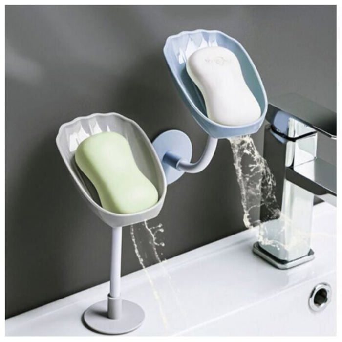 Porte Savon Mural Boîte à Savon Debout 2 pcs Shell Boîte de vidange de Savon sans perçage Porte-Savon pour Cuisine Salle