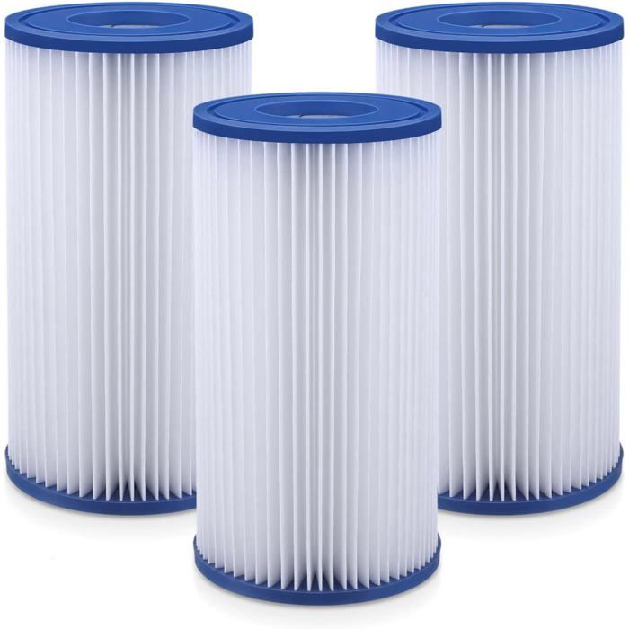 Filtres de rechange pour piscine compatibles sadaptent parfaitement aux cartouches filtrantes Bestway type III lot de 3