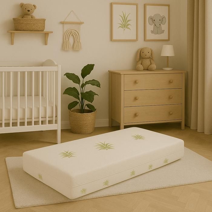 Matelas bébé 60x120 cm - 9 5 cm de hauteur - Déhoussable et housse lavable à 40° - - Confort optimal pour usage quotidien