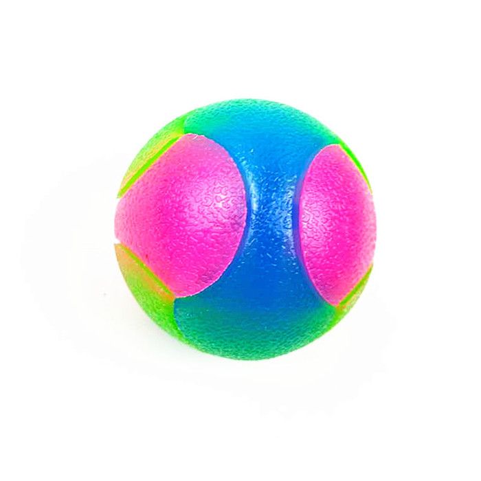 Balle pour chien durable - Phoesky - Interactif - Entraînement - TPR résistant aux morsures - Tricolore - Élastique