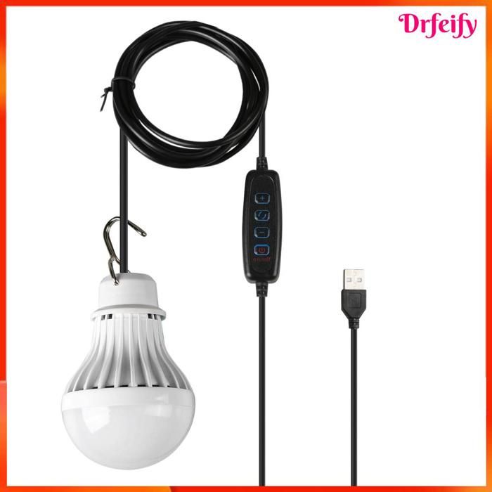 Lampe LED USB - AKOZON - Modèle 1 - Tricolore (3 couleurs) - 10W - Crochet et fil 2 5 m