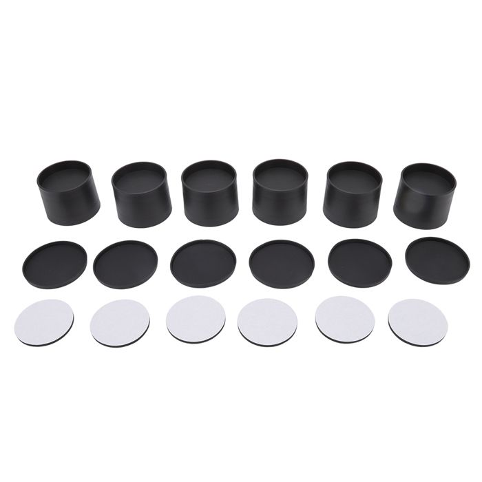 Cales rehausseuses de meubles - XVX - Rehaussement de 5 cm - Matériau ABS et caoutchouc - Antidérapant - Lot de 6 pièces