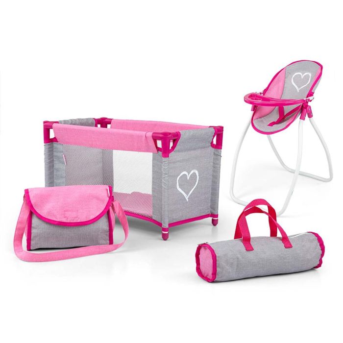 Set pour poupée - MILLY MALLY - 5901761128192 - Rose - Transformable lit/balancelle/chaise haute - 2 sacs pratiques