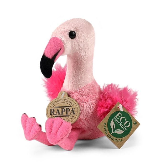 Peluche Rappa Peluche flamant rose réaliste mascotte 15 cm