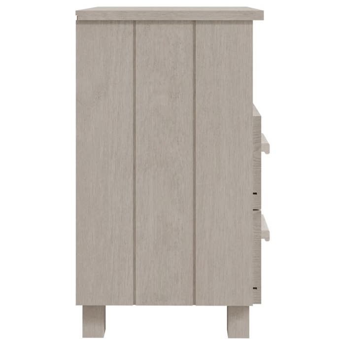 Tables de lit Moderne CHIC 2 pcs Armoires de chevet - Pour chambre - HAMAR Blanc 40x35x62 cm Bois massif CC362